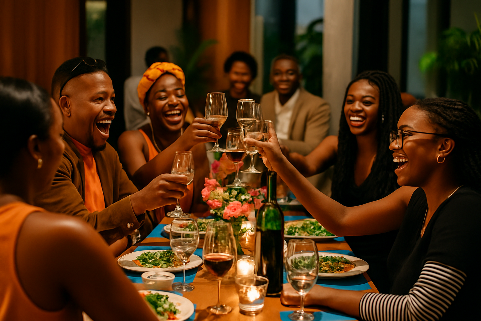 Founders raising a toast at a Guava gathering
