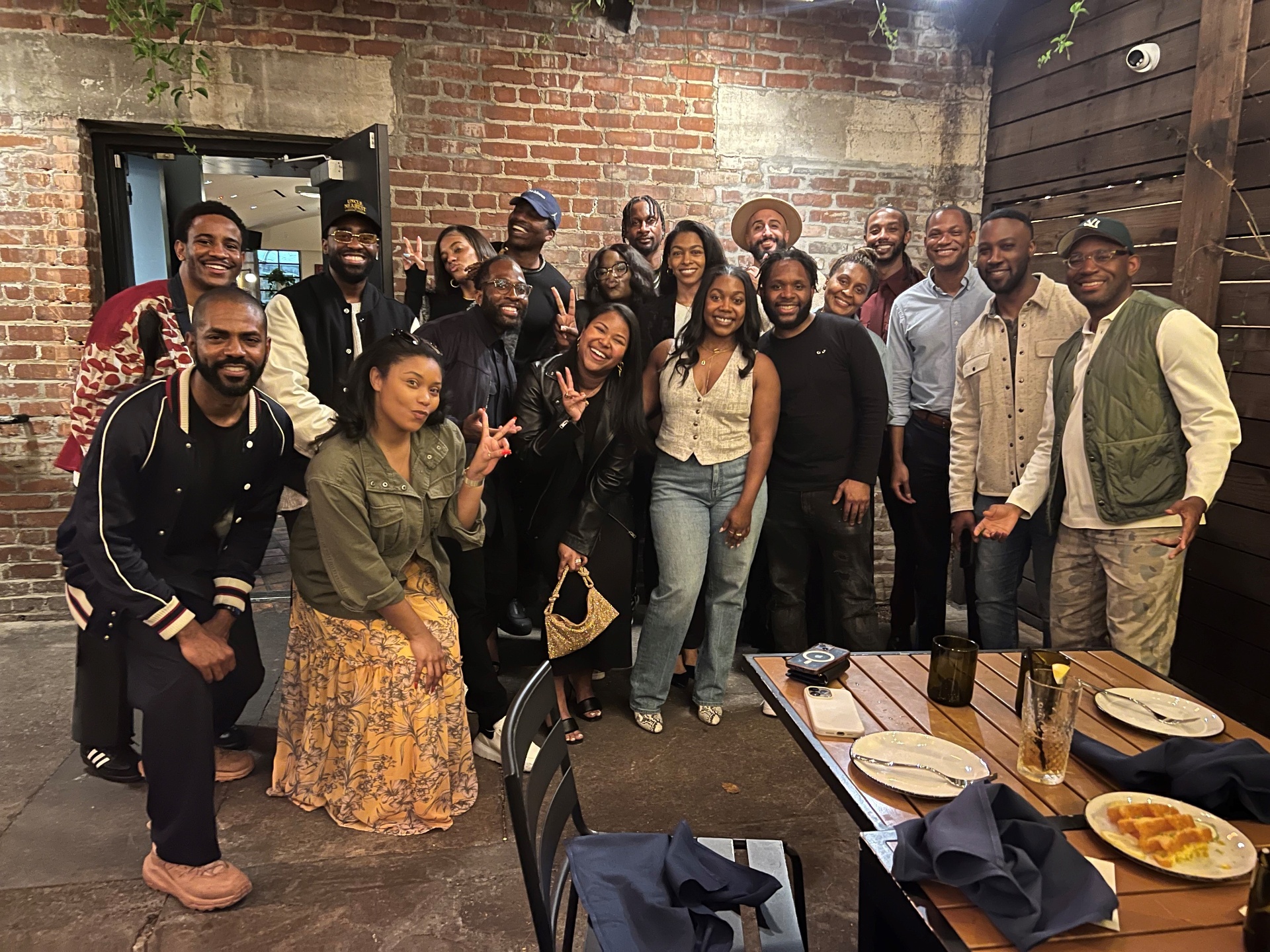 Guava community gathered together after a Supper Club dinner